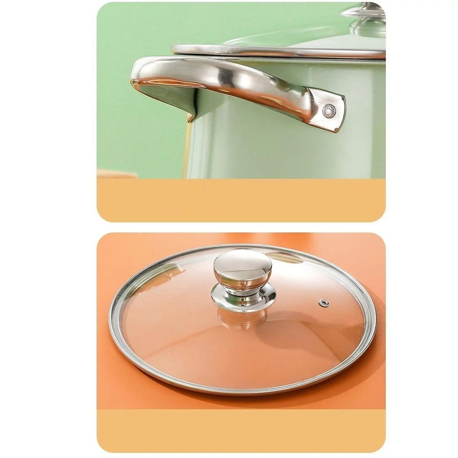 Stainless Steel Soup Pot Universal Compatible Cookware Saucepan Large Capacity Stock Pot for Kitchen Outdoor camping Cookware