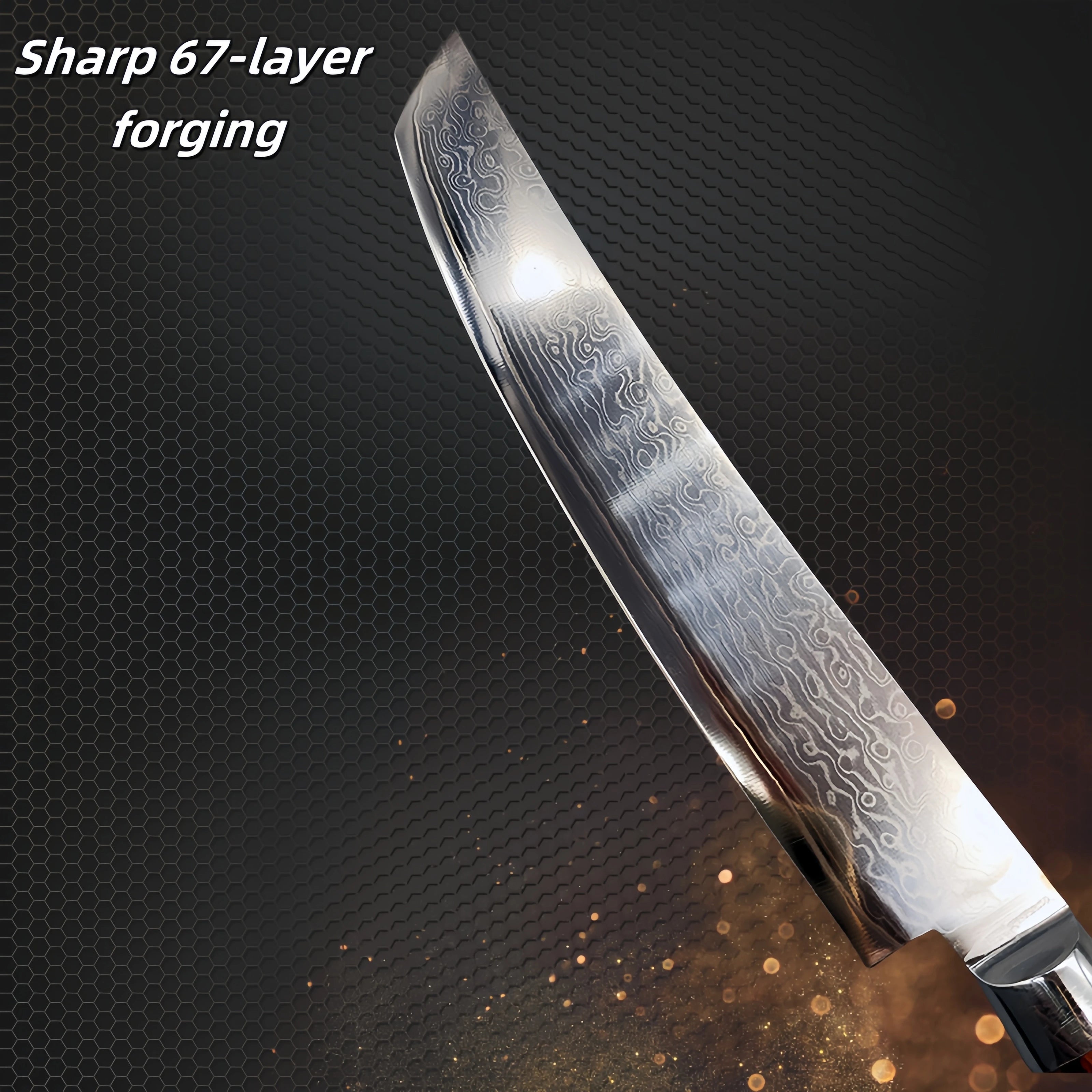 Damascus Steel Kitchen Cleaver Chef Knife Boning Slicing Knife Butcher Knife Meat Fish Sushi knife Professional Cooking Cutter
