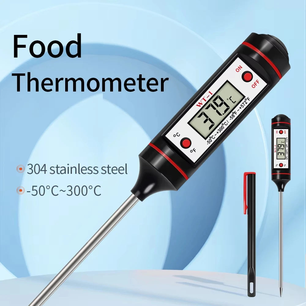 Kitchen Meat Thermometer Probe Type Digital Thermometer For Food Milk Cooking Food BBQ 300℃ Electronic Temperature Gauge Tool