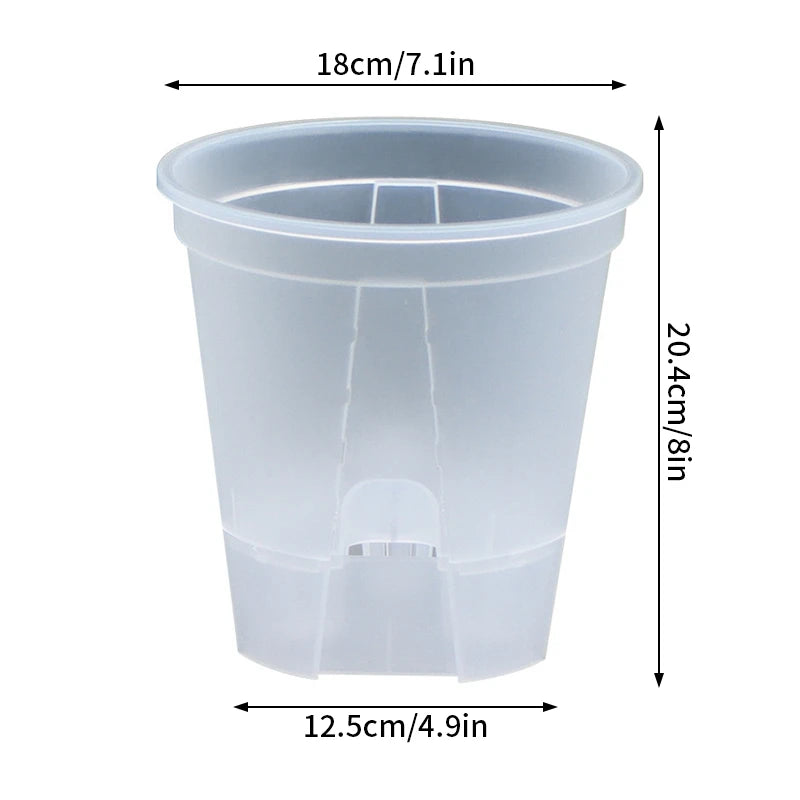 Transparent Plants Flowerpot Plastic Planters Nursery Pots Garden Seedling Planter Pots Root Control Planters Pot with Drainage