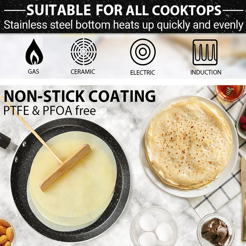 1 Non Stick Frying Pan, Fried Egg, Steak, Pancake Breakfast Pan, Kitchen Utensils, Kitchen Cookware Tool Size S/L
