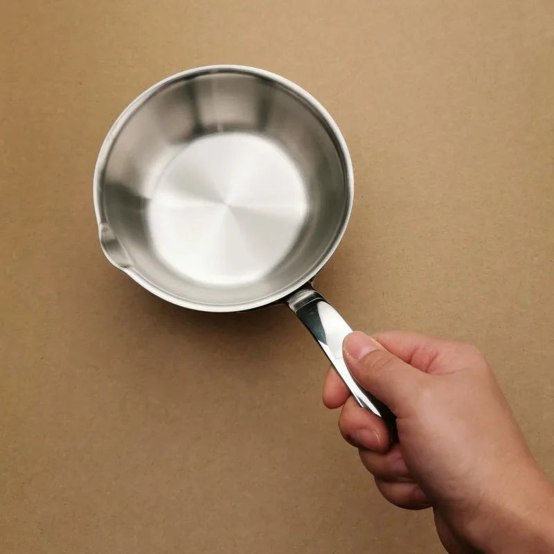 304 Stainless Steel Mini Frying Pan Small Special Induction Cooker Non-stick Oil Splashing Hot Oil 12CM Small Frying Pan