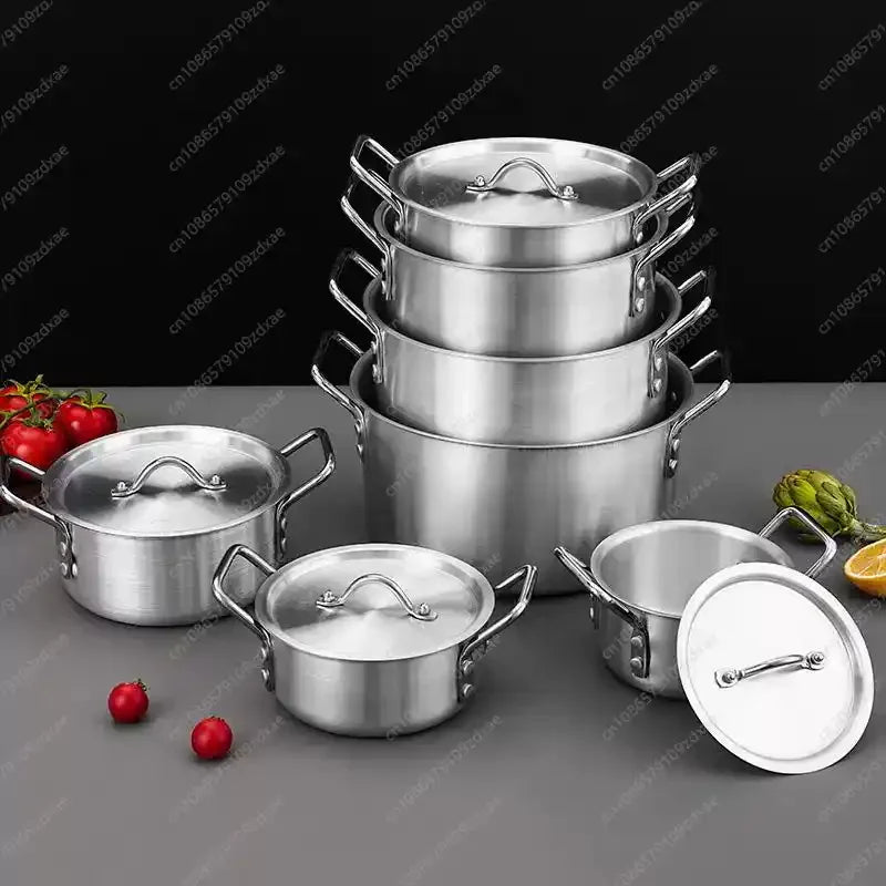 Cast Aluminum Cookware Set of 7 Piece Cooking Pot Set Non Stick Home Kitchen Cookware Aluminum