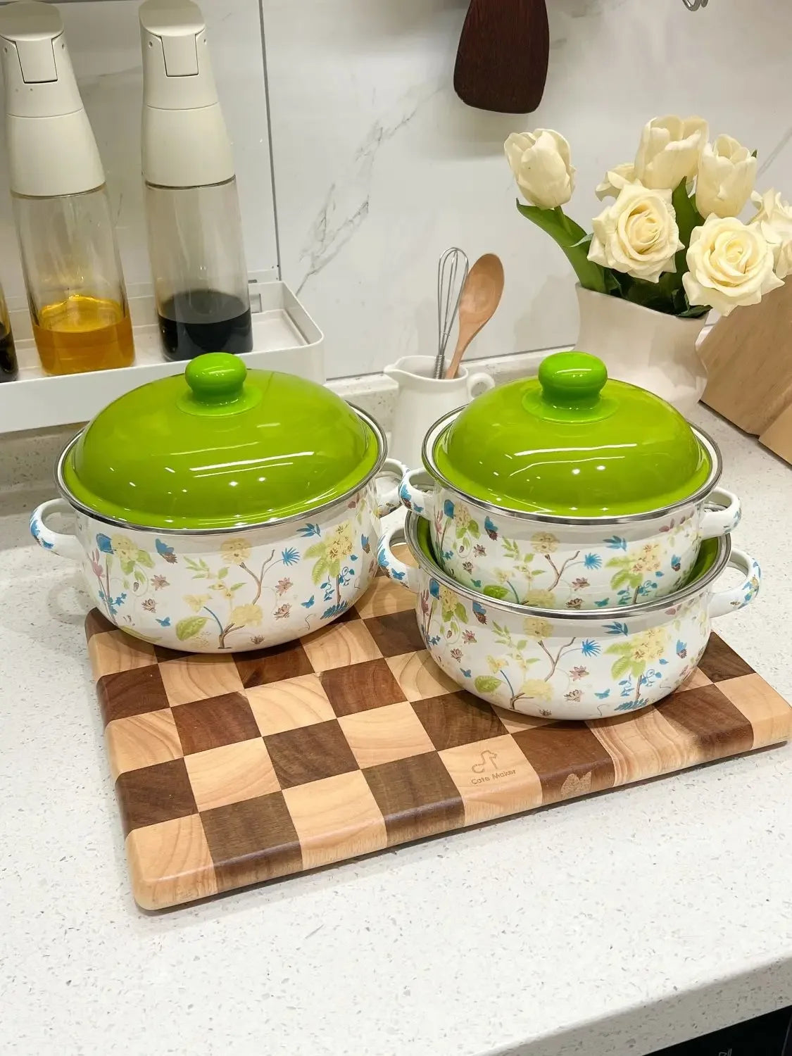 Enamel Enamel Milk Pot Thickened Saucepan Cooking Noodles Hot Milk Stew Household Kitchen Cookware