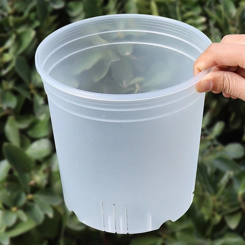 Transparent Plants Flowerpot Plastic Planters Nursery Pots Garden Seedling Planter Pots Root Control Planters Pot with Drainage