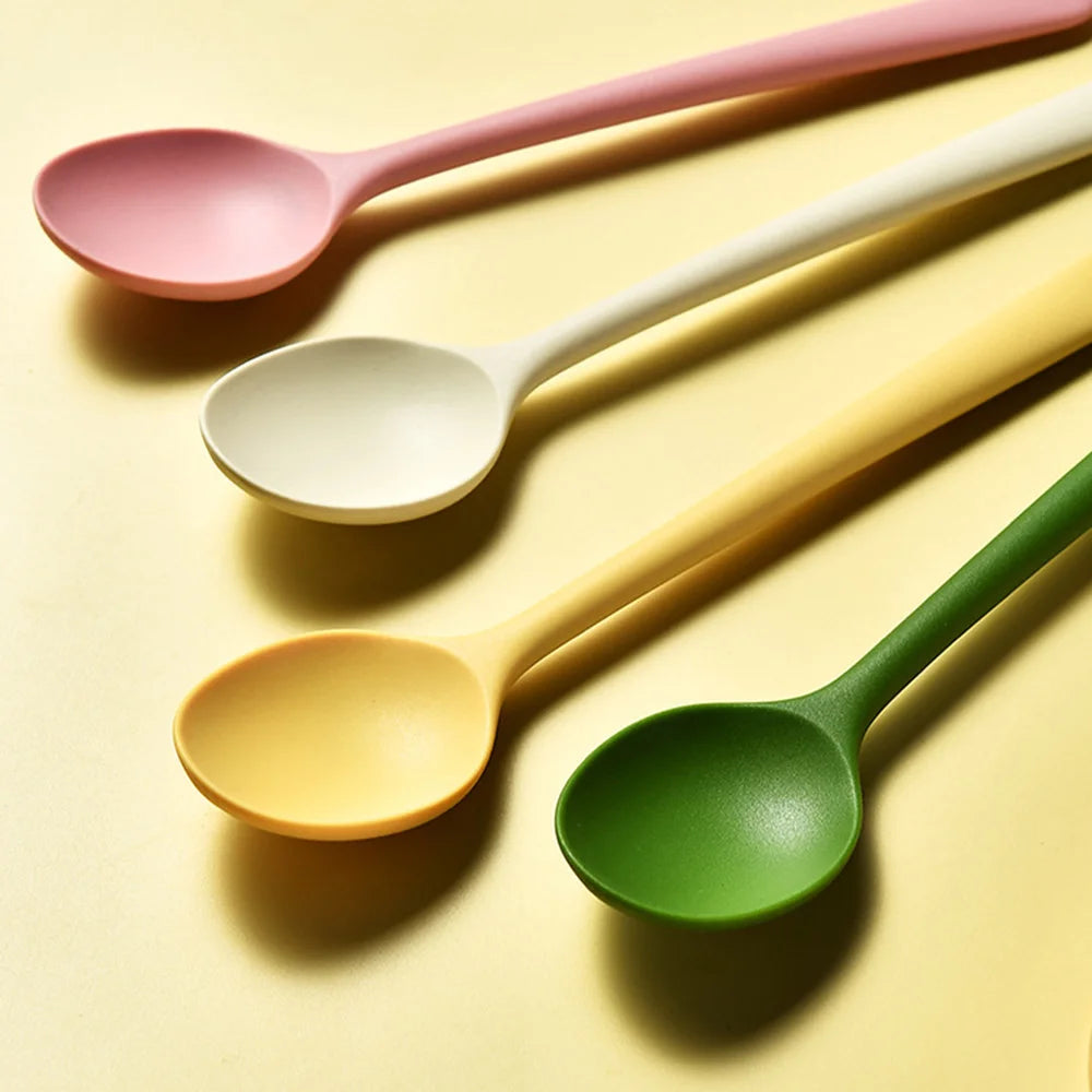 Korean 2/8Pcs Resuable Tableware Set High Quality Silicone Dinner Set Colorful Dinnerware Spoon Chopsticks Flatwaare Cutlery Set
