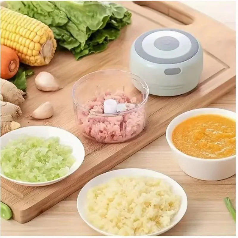 250ML Electric Garlic Grinder Household Multifunctional Meat Grinder Wireless Portable Mixer for Baby Food Processor