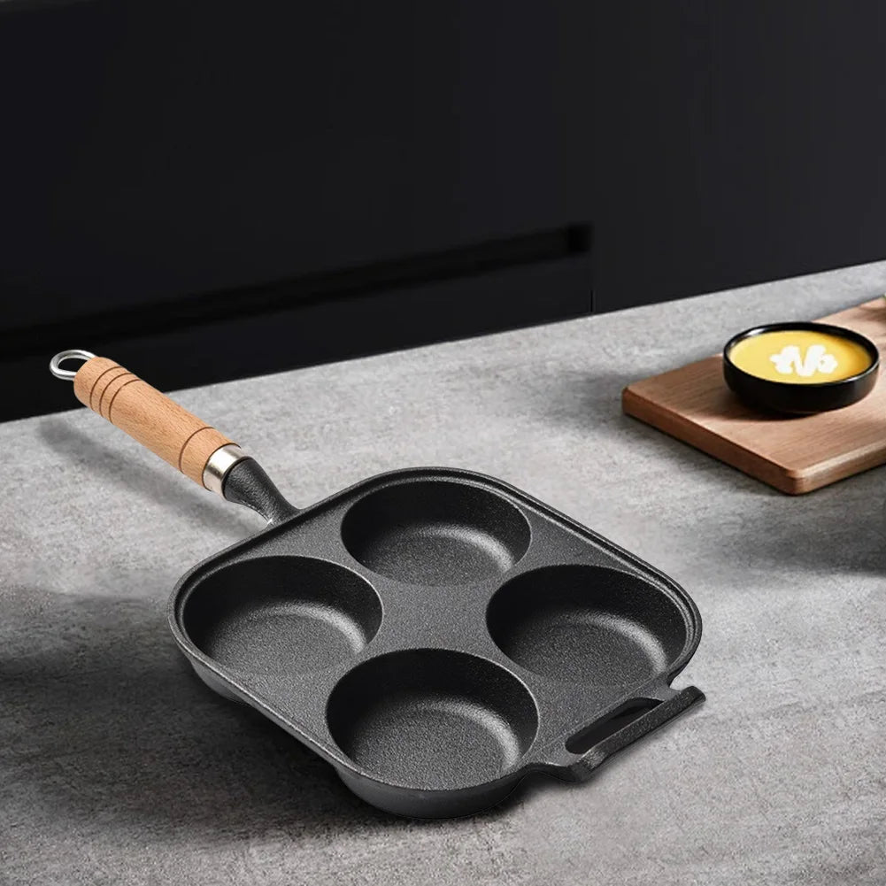 Thicken Frying Pan Cast Iron Breakfast Grill Cooking Pot Egg Frying Pan Egg Pancake Steak Pan Non-Stick Cake Maker Pancake Pan