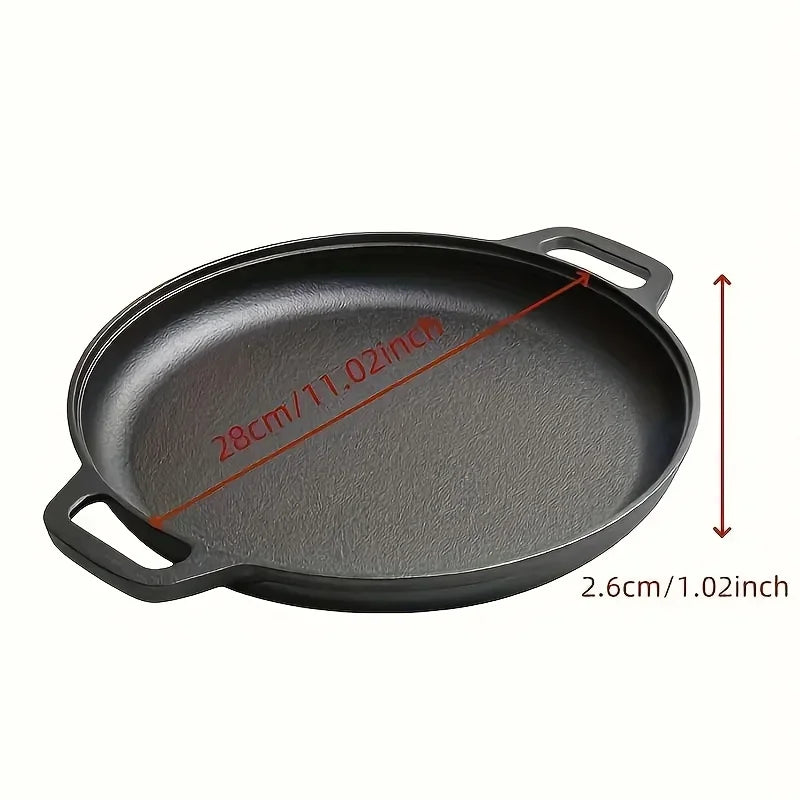 2026 NEW Multi-Purpose Cast Iron Frying Pan Non-Stick Skillet for Stove Outdoor Cooking Lightweight Round Griddle Home Kitchen
