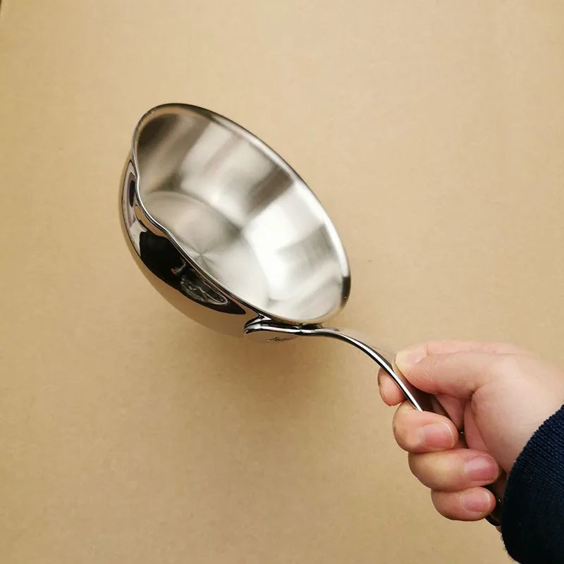 304 Stainless Steel Mini Frying Pan Small Special Induction Cooker Non-stick Oil Splashing Hot Oil 12CM Small Frying Pan