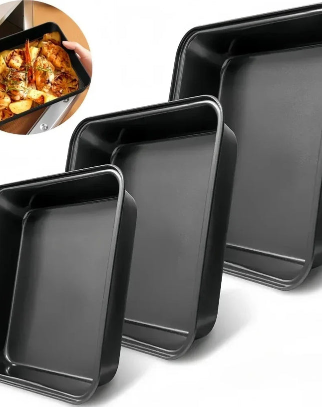 Carbon Steel Nonstick Roasting Pan Rectangular Baking Tray Loaf Toast Bread Cake Bakeware DIY Pastry Pan Dish Kitchen Utensils
