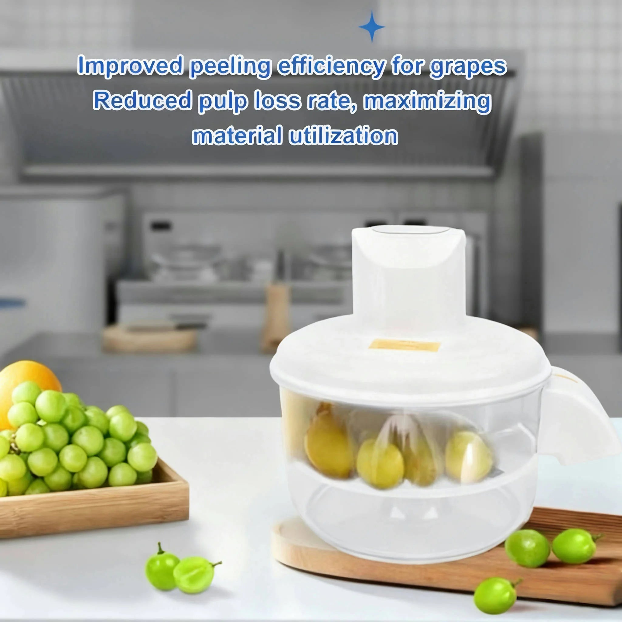 Automatic Electric Garlic Grape Peeler Machine,One-Button Automatic Fruit Garlic Peeler Machine，Food-grade Material Suitable Fo
