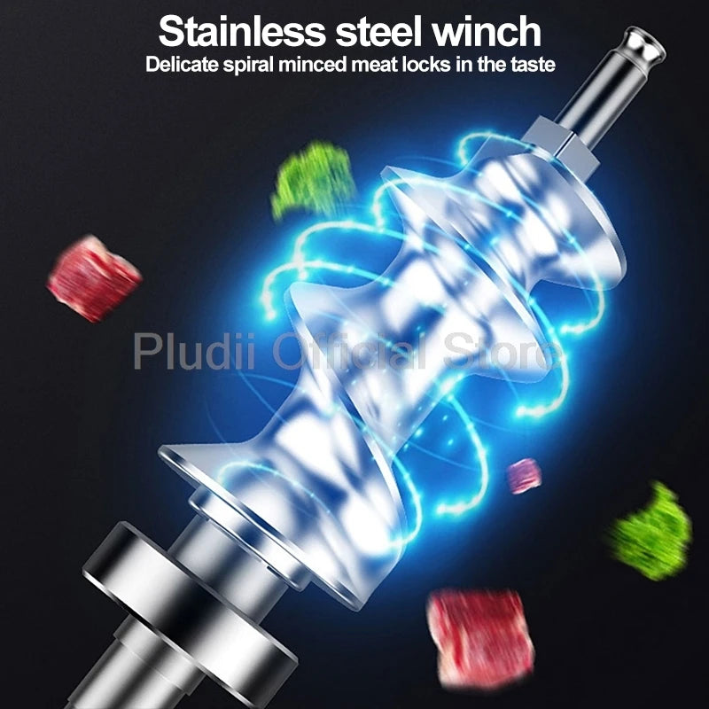 Commercial Meat Grinder Electric Stainless Steel Sausage Stuffer SUS Multifunction Automatic Slicer Food Processor For Kitchen