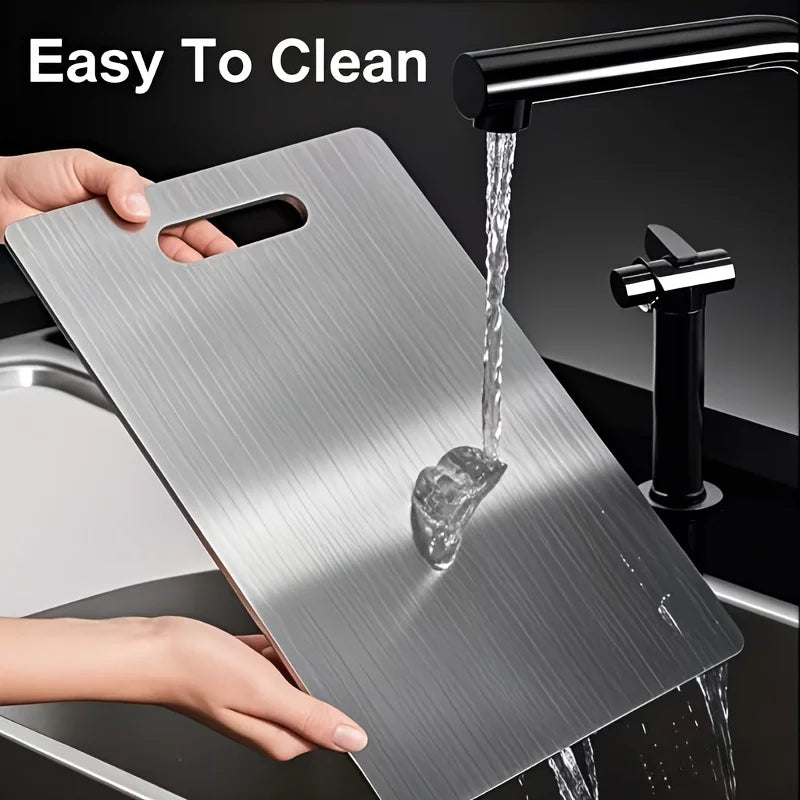 316 Stainless Steel Panel and Chopping Board Kitchen Household Thickened Double Sided Cutting Board Block Kneading Dough Board