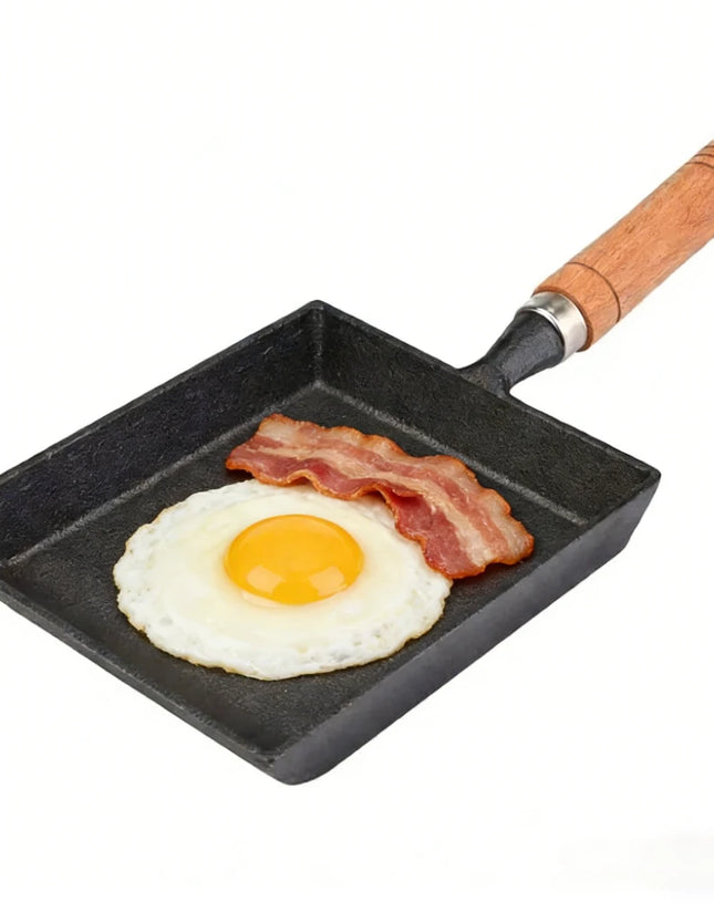 Cast Iron Tamagoyaki Pan Square Frying Pan Durable Reusable Egg Omelet Pan for Frying Eggs Pancakes Household Cooking Tools