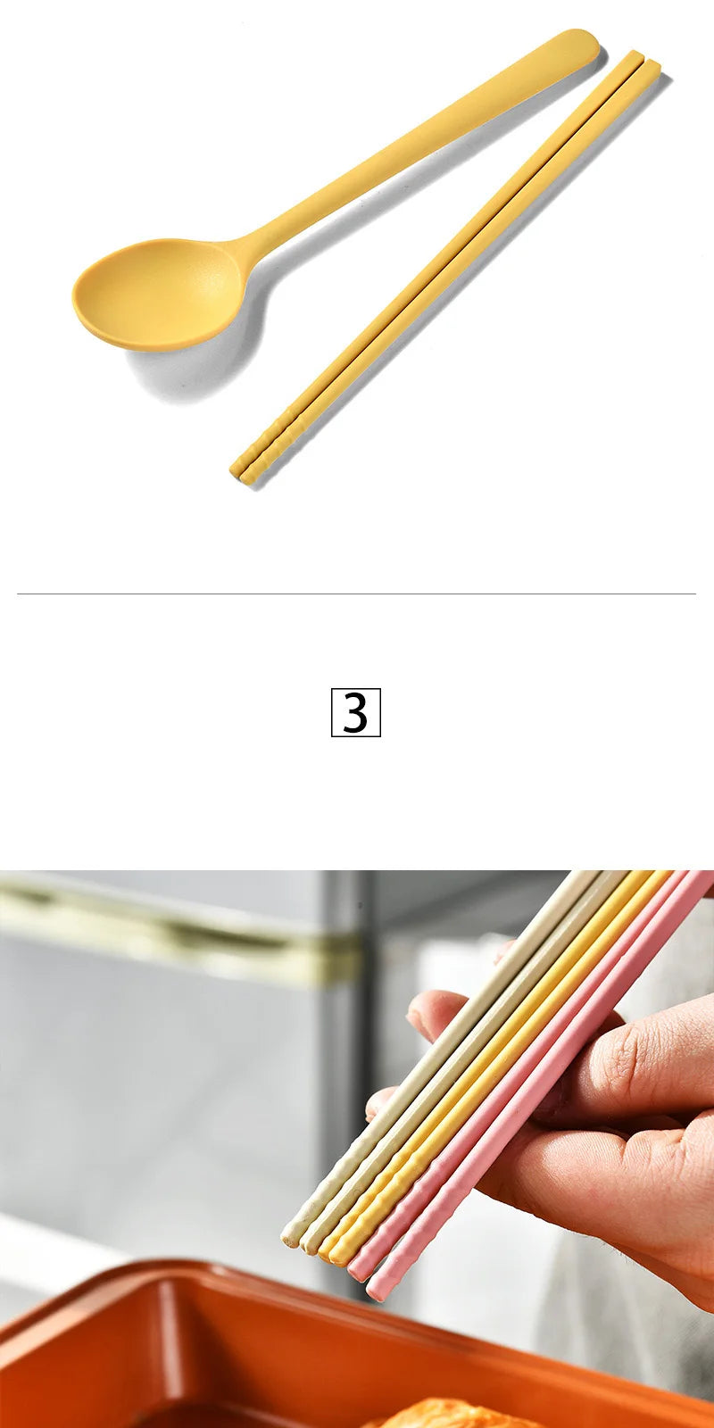 Korean 2/8Pcs Resuable Tableware Set High Quality Silicone Dinner Set Colorful Dinnerware Spoon Chopsticks Flatwaare Cutlery Set
