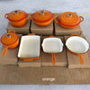 7 pcs/set Non Stick  Enamel Cast Iron Pot Set Fried pand steak pan baking pan tewpot set with colors are available Cookware Sets