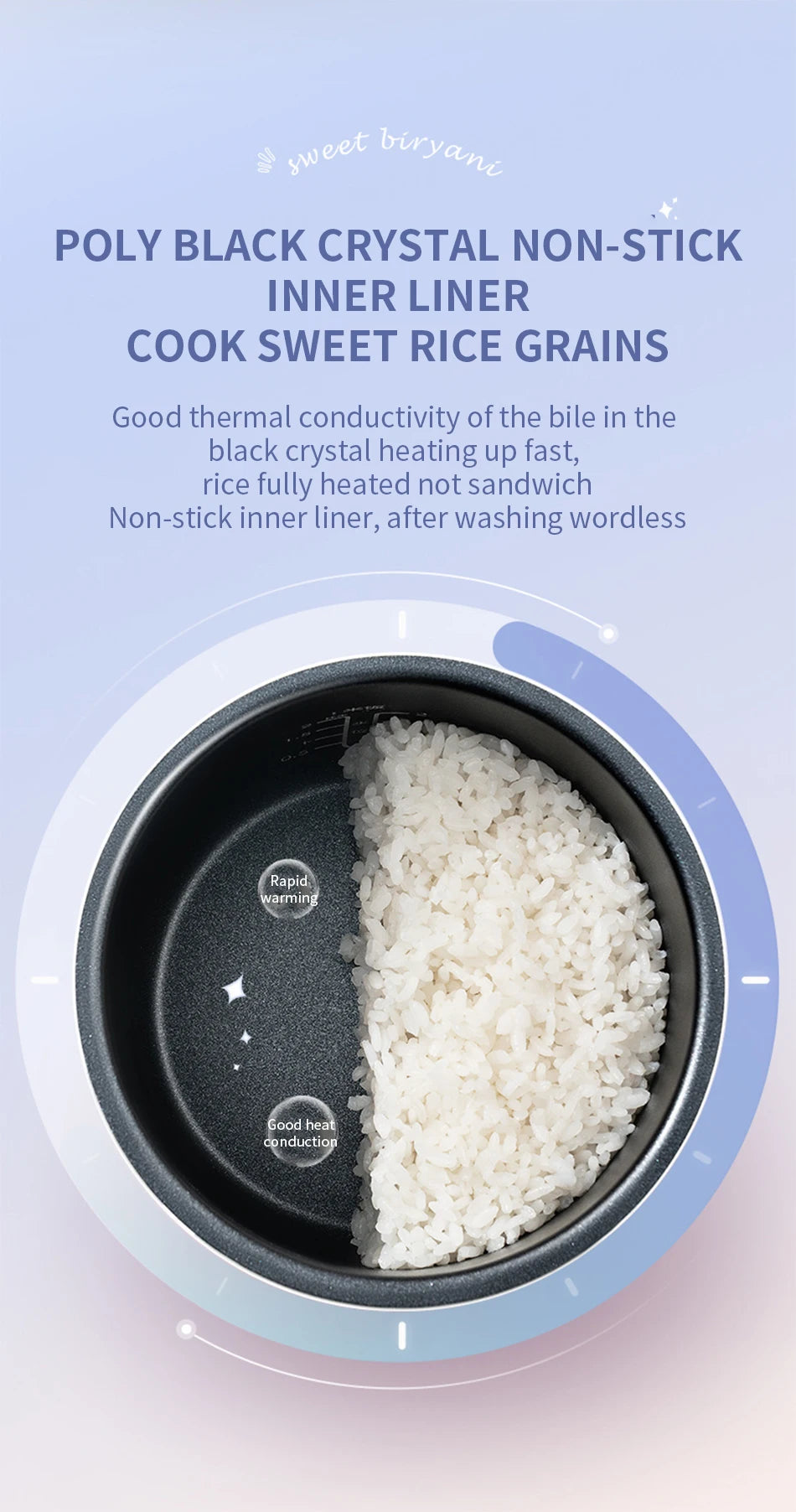 Rice cooker Household one mini small capacity rice cooker small dormitory cooking 1-2 people cooking rice pot classical style