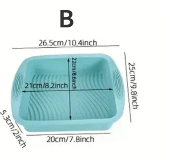Silicone Cake Baking Mould Set High-temperature Resistant Oven Baking Plate Cake Bread Toast Pan Kitchen Muffin Baking Mold