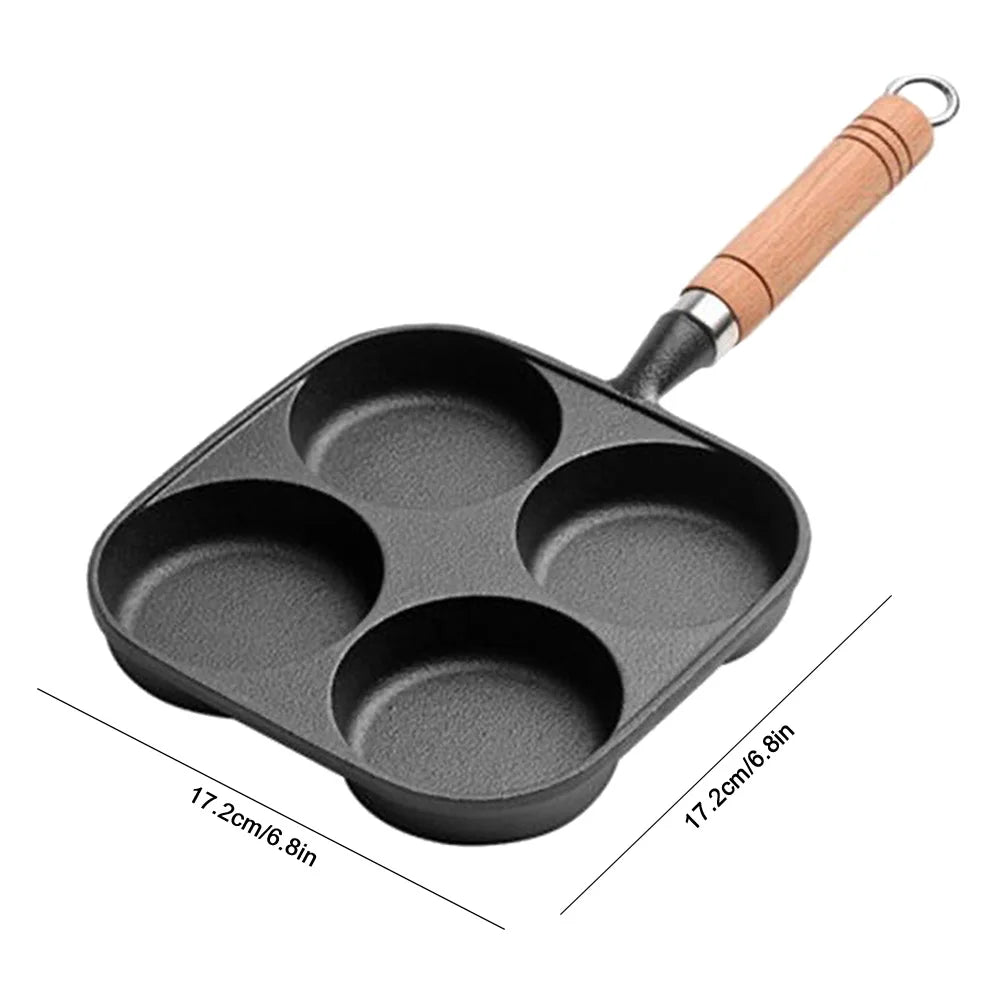 Thicken Frying Pan Cast Iron Breakfast Grill Cooking Pot Egg Frying Pan Egg Pancake Steak Pan Non-Stick Cake Maker Pancake Pan