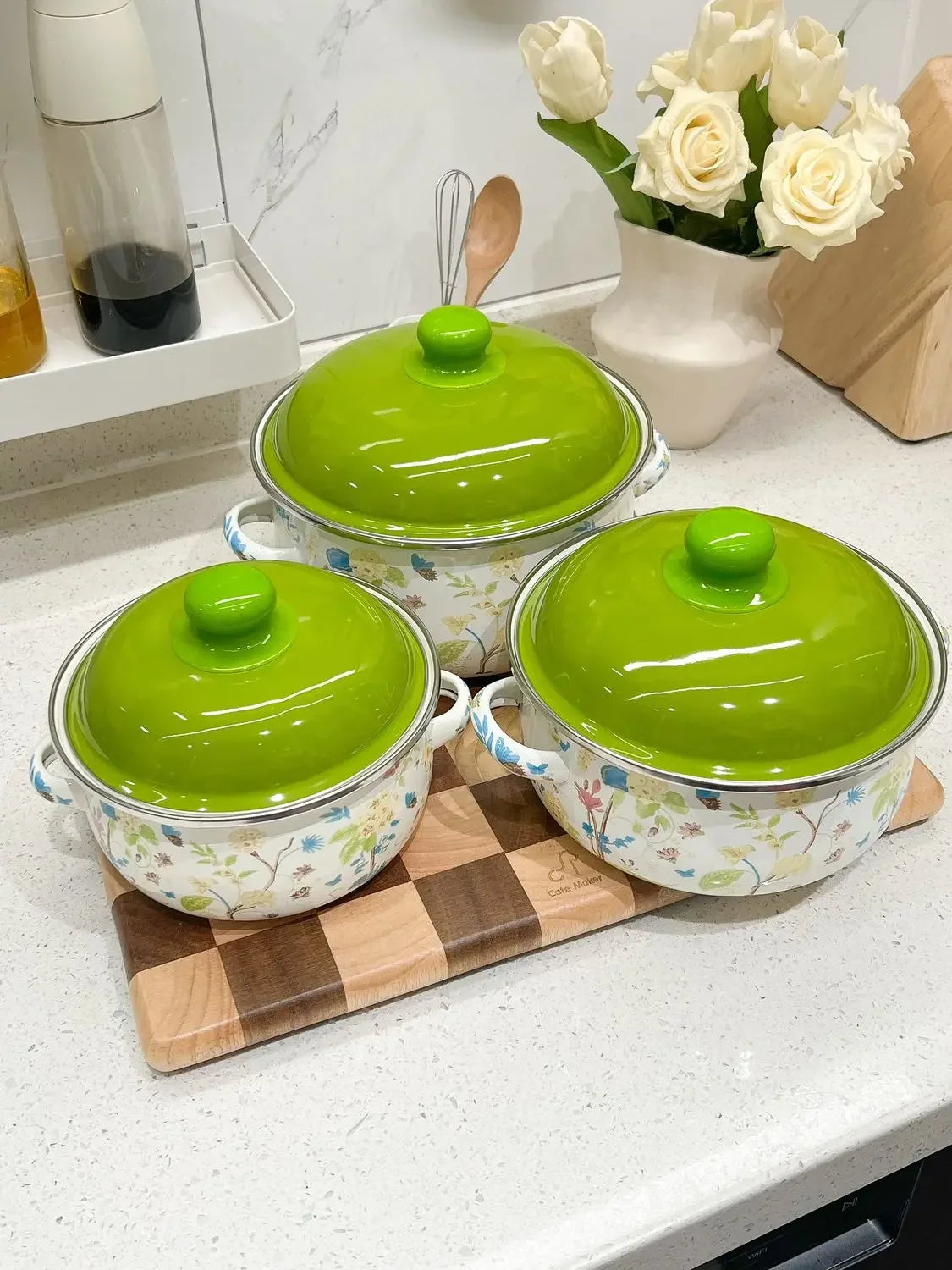 Enamel Enamel Milk Pot Thickened Saucepan Cooking Noodles Hot Milk Stew Household Kitchen Cookware