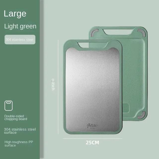 304 Stainless Steel Cutting Board Double-Sided Chopping Board Kitchen Fruit Cutting Board Kitchen Rolling Chopping Board