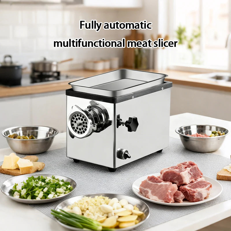 Commercial Meat Grinder Electric Stainless Steel Sausage Stuffer SUS Multifunction Automatic Slicer Food Processor For Kitchen