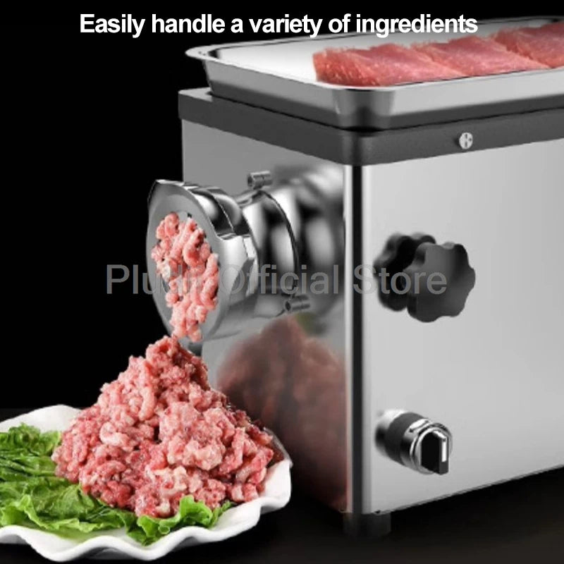 Commercial Meat Grinder Electric Stainless Steel Sausage Stuffer SUS Multifunction Automatic Slicer Food Processor For Kitchen