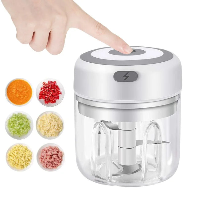 250ML Electric Garlic Grinder Household Multifunctional Meat Grinder Wireless Portable Mixer for Baby Food Processor