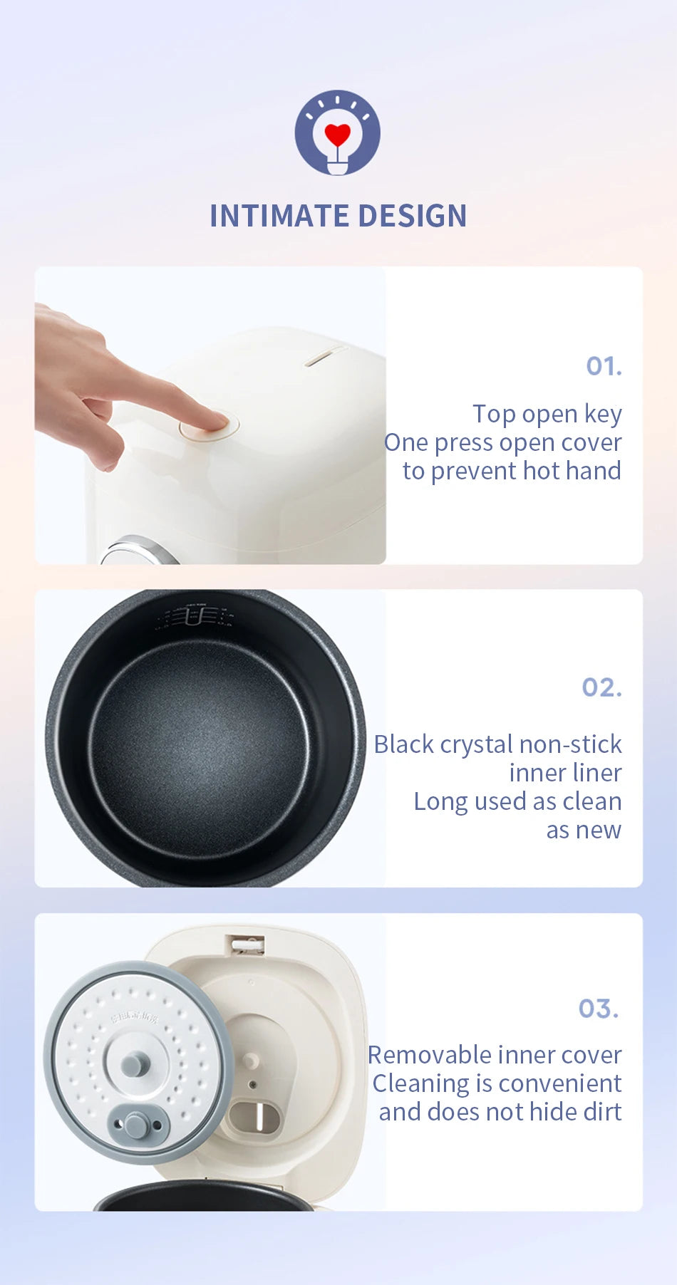 Rice cooker Household one mini small capacity rice cooker small dormitory cooking 1-2 people cooking rice pot classical style