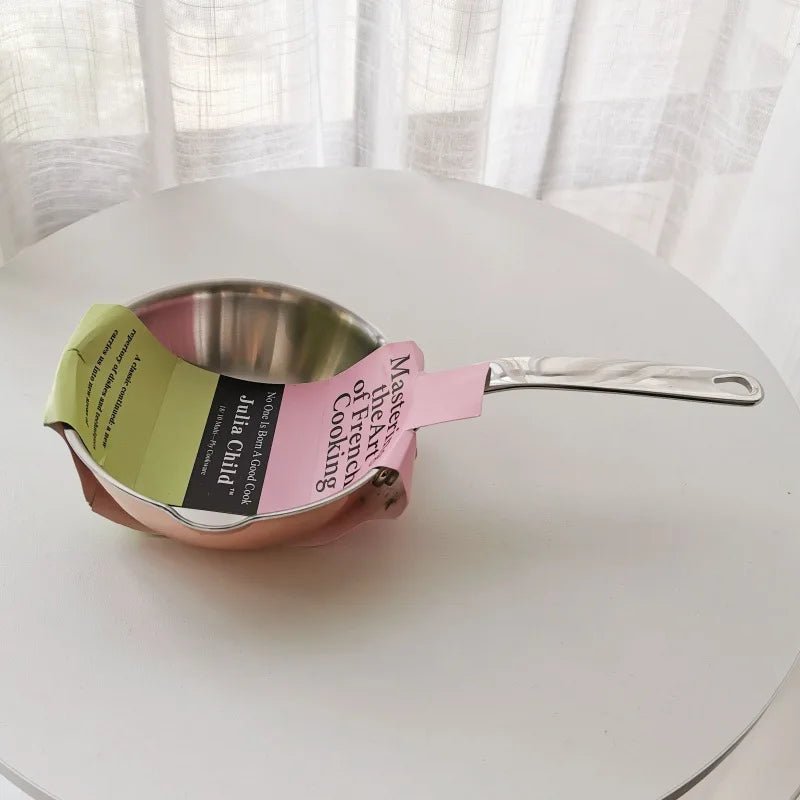 304 Stainless Steel Mini Frying Pan Small Special Induction Cooker Non-stick Oil Splashing Hot Oil 12CM Small Frying Pan