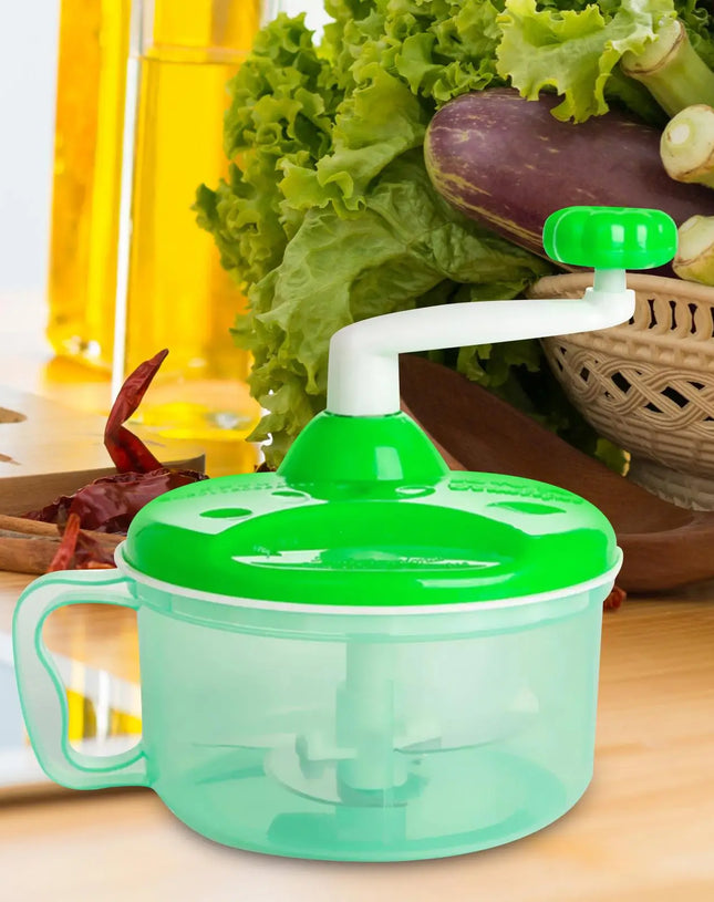 Manual Food Processor Multifunctional Detachable Kitchen Gadget Hand Power Food Chopper for Meat Onion Salad Lettuce Garlic