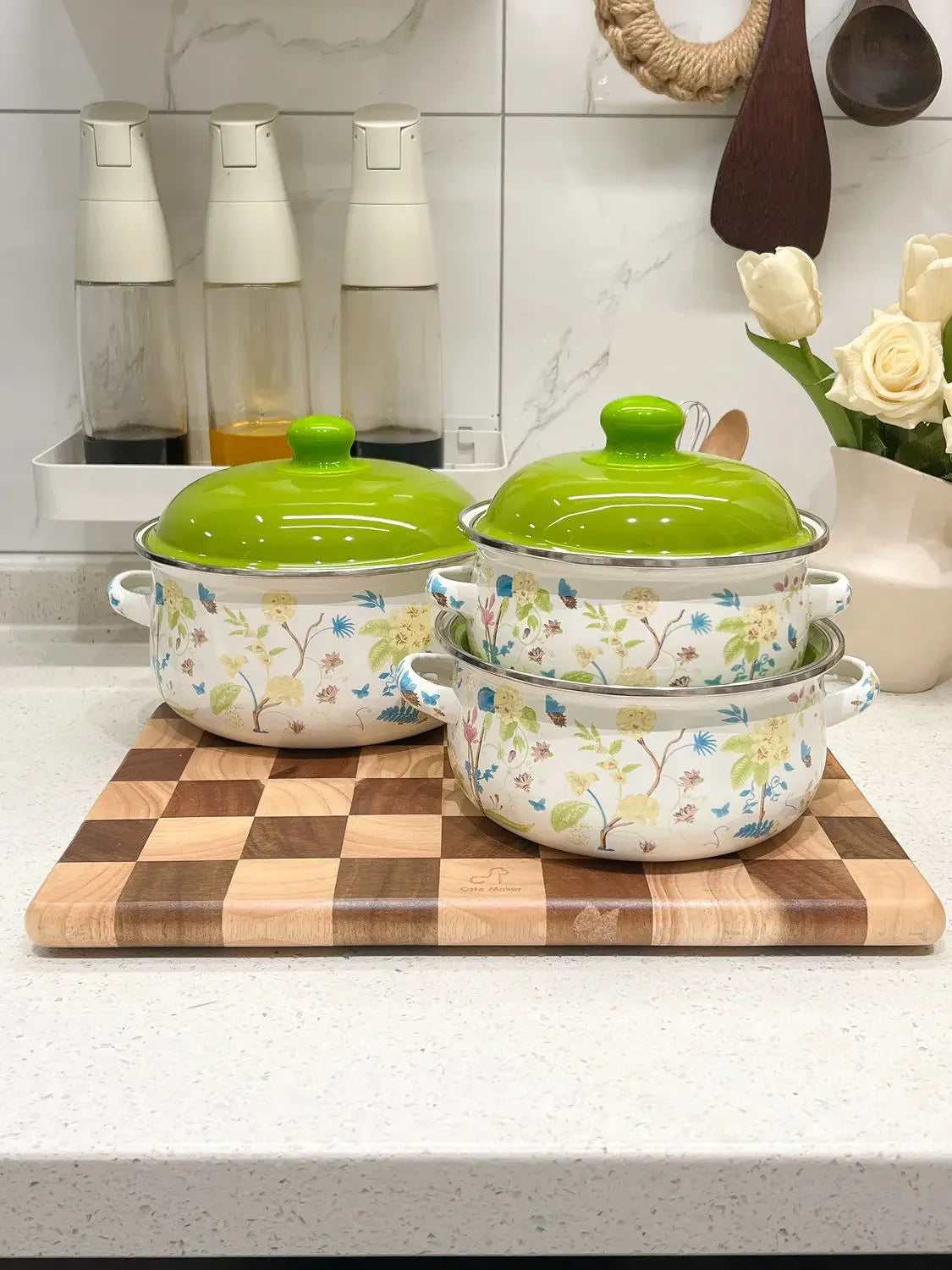 Enamel Enamel Milk Pot Thickened Saucepan Cooking Noodles Hot Milk Stew Household Kitchen Cookware