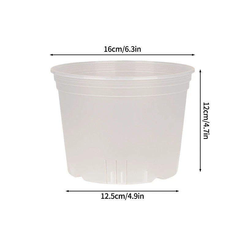 Transparent Plants Flowerpot Plastic Planters Nursery Pots Garden Seedling Planter Pots Root Control Planters Pot with Drainage