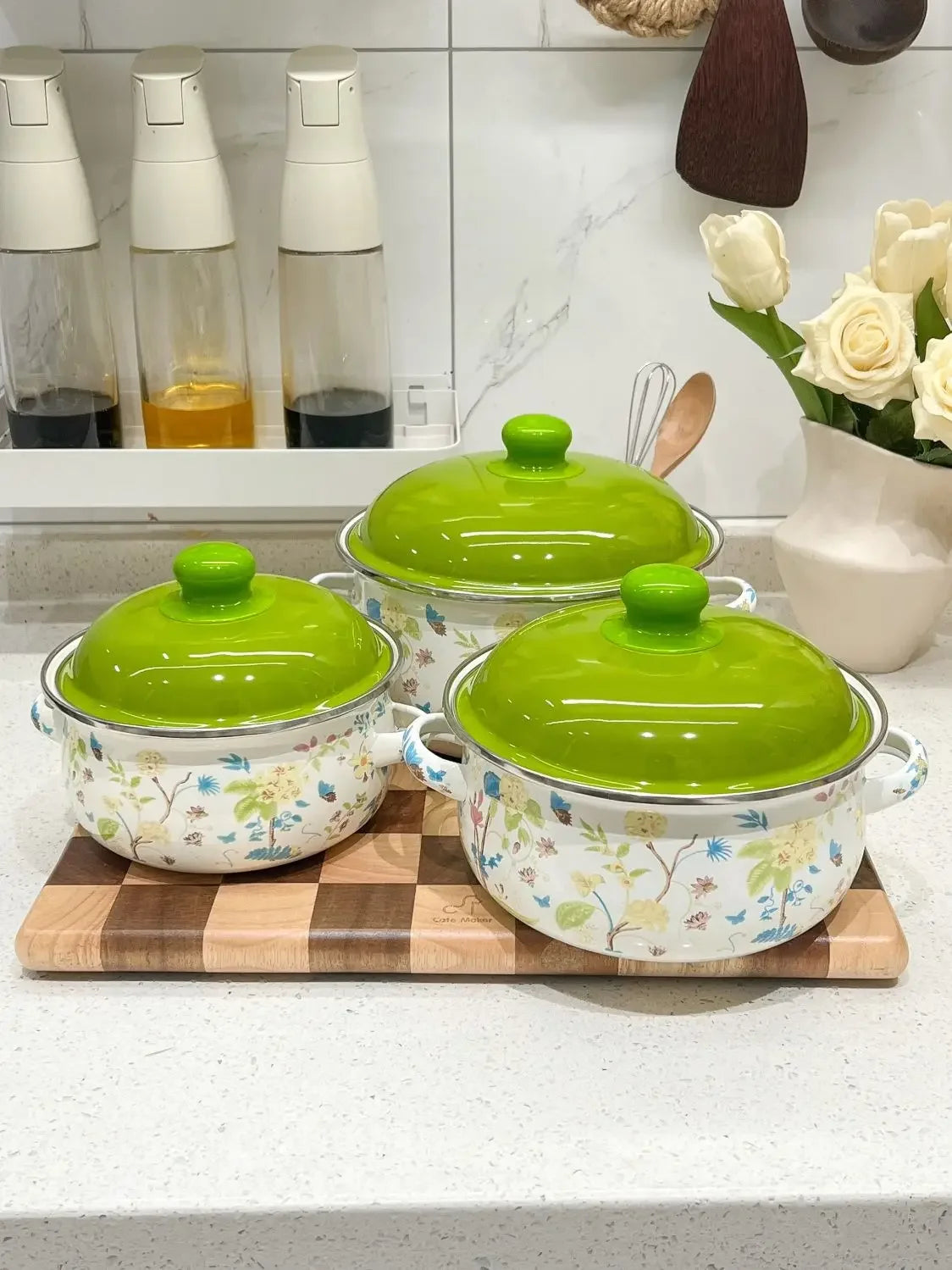 Enamel Enamel Milk Pot Thickened Saucepan Cooking Noodles Hot Milk Stew Household Kitchen Cookware