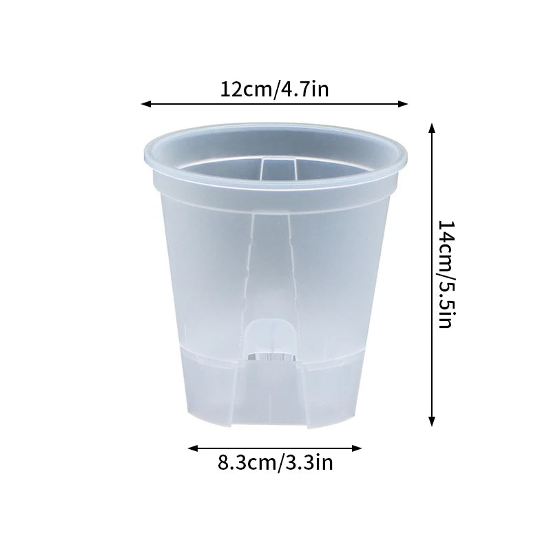 Transparent Plants Flowerpot Plastic Planters Nursery Pots Garden Seedling Planter Pots Root Control Planters Pot with Drainage