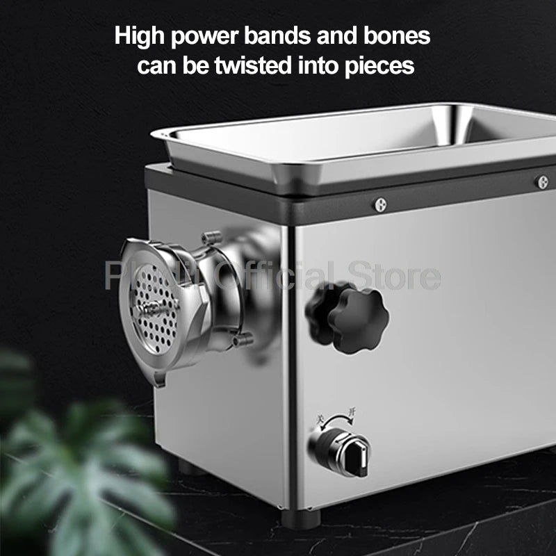Commercial Meat Grinder Electric Stainless Steel Sausage Stuffer SUS Multifunction Automatic Slicer Food Processor For Kitchen