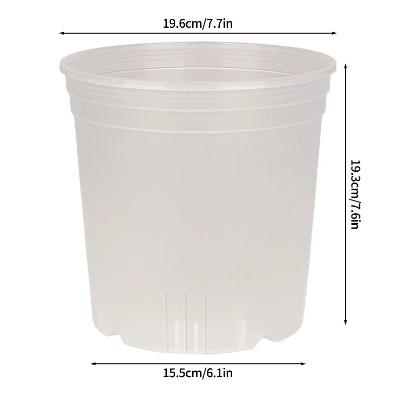 Transparent Plants Flowerpot Plastic Planters Nursery Pots Garden Seedling Planter Pots Root Control Planters Pot with Drainage