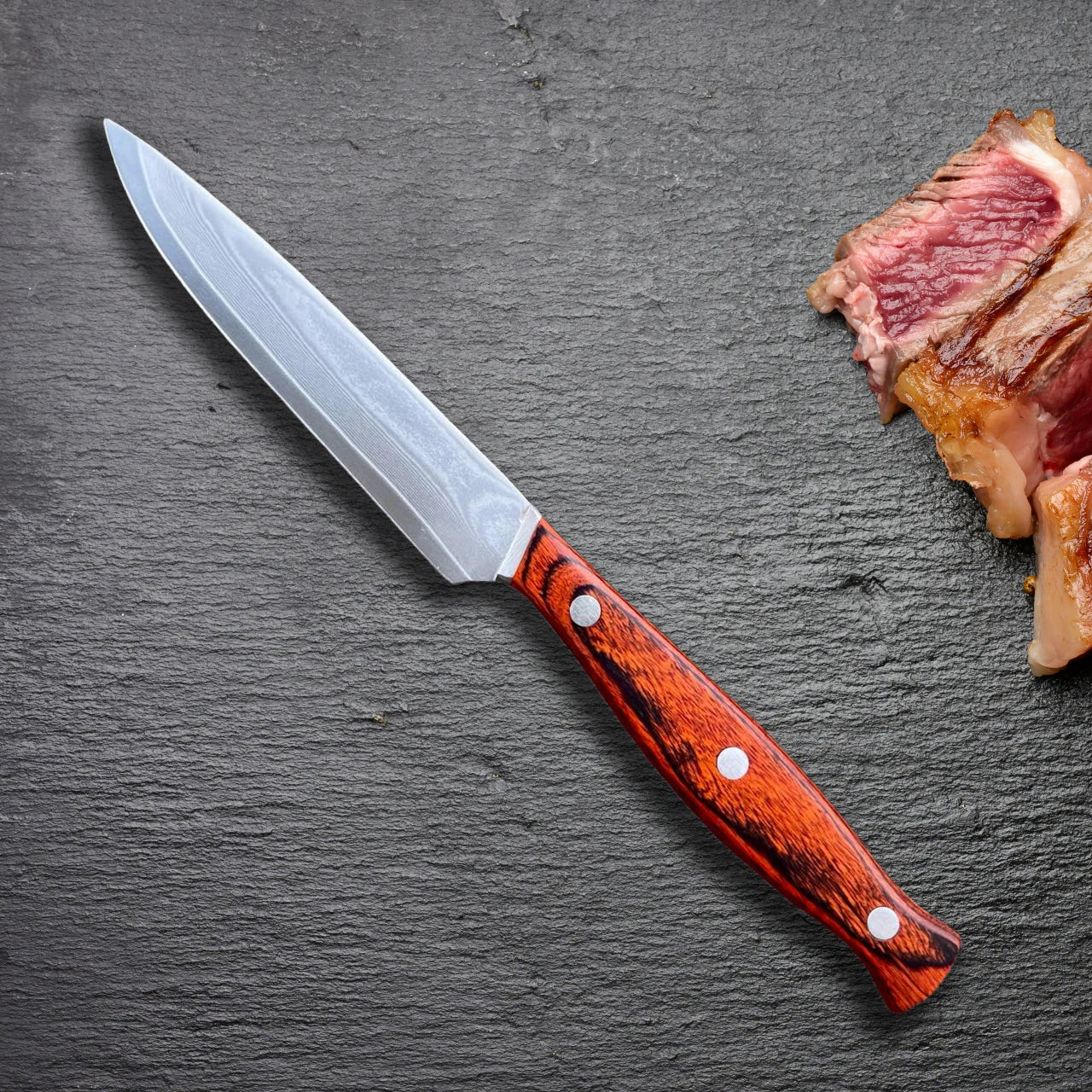 Damascus Steel All-purpose Knife  67-layer Steak Knife, VG10 Forged Blade Long-lasting Sharp Blade Fruit Knife  Daily Use Knife