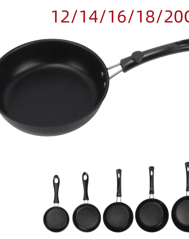1PC 12-20cm Mini Frying Pan Non-Stick Thickened Stainless Steel Frypan Pot Fried Eggs Saucepan Gas/Induction Kitchen Cookware 
﻿