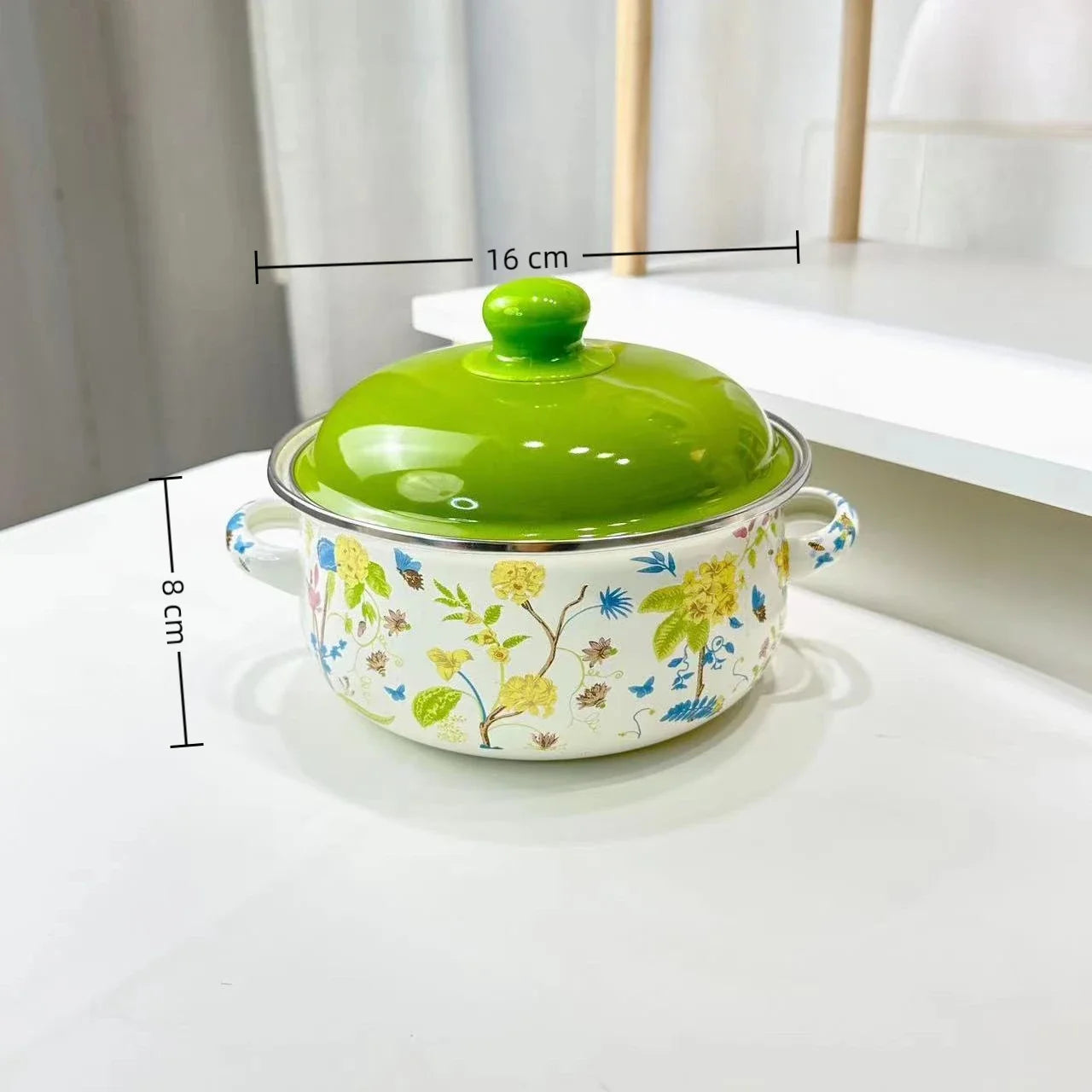 Enamel Enamel Milk Pot Thickened Saucepan Cooking Noodles Hot Milk Stew Household Kitchen Cookware