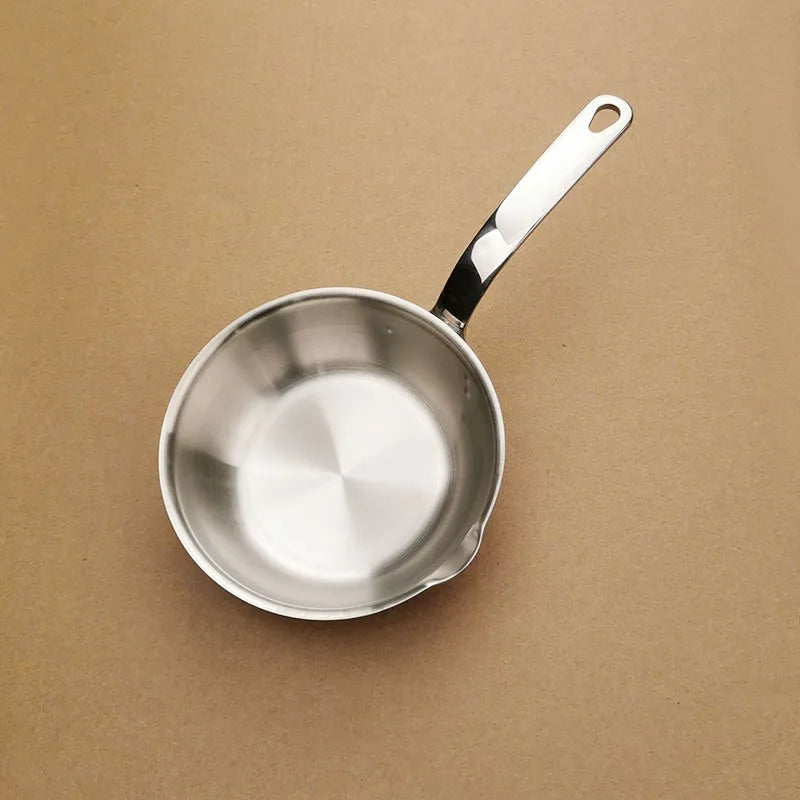304 Stainless Steel Mini Frying Pan Small Special Induction Cooker Non-stick Oil Splashing Hot Oil 12CM Small Frying Pan