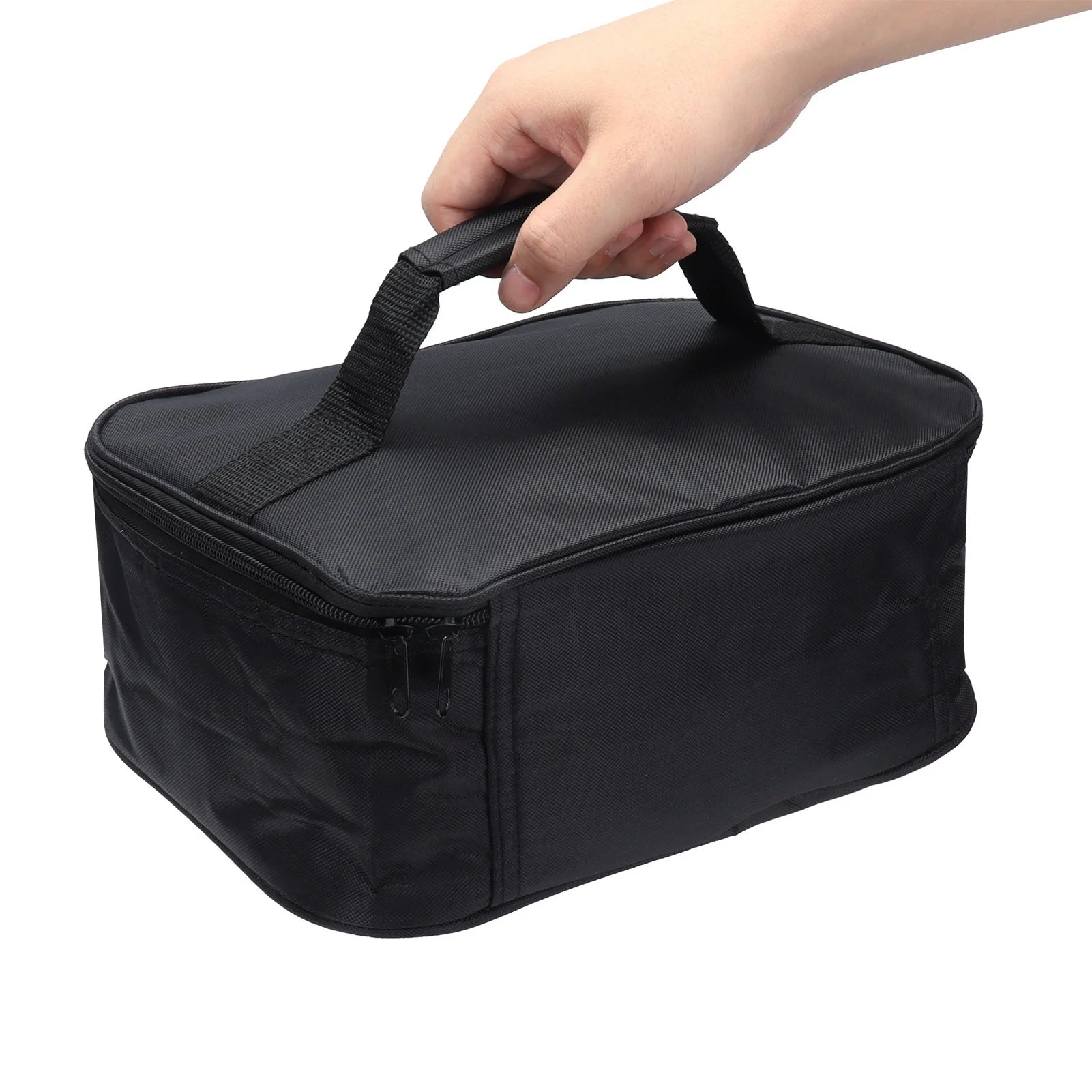 Portable Mini Car Microwave 12V Electric Heated Lunch Box Oven Fast Heating Picnic Box for Travel Camping Food Cooking Black