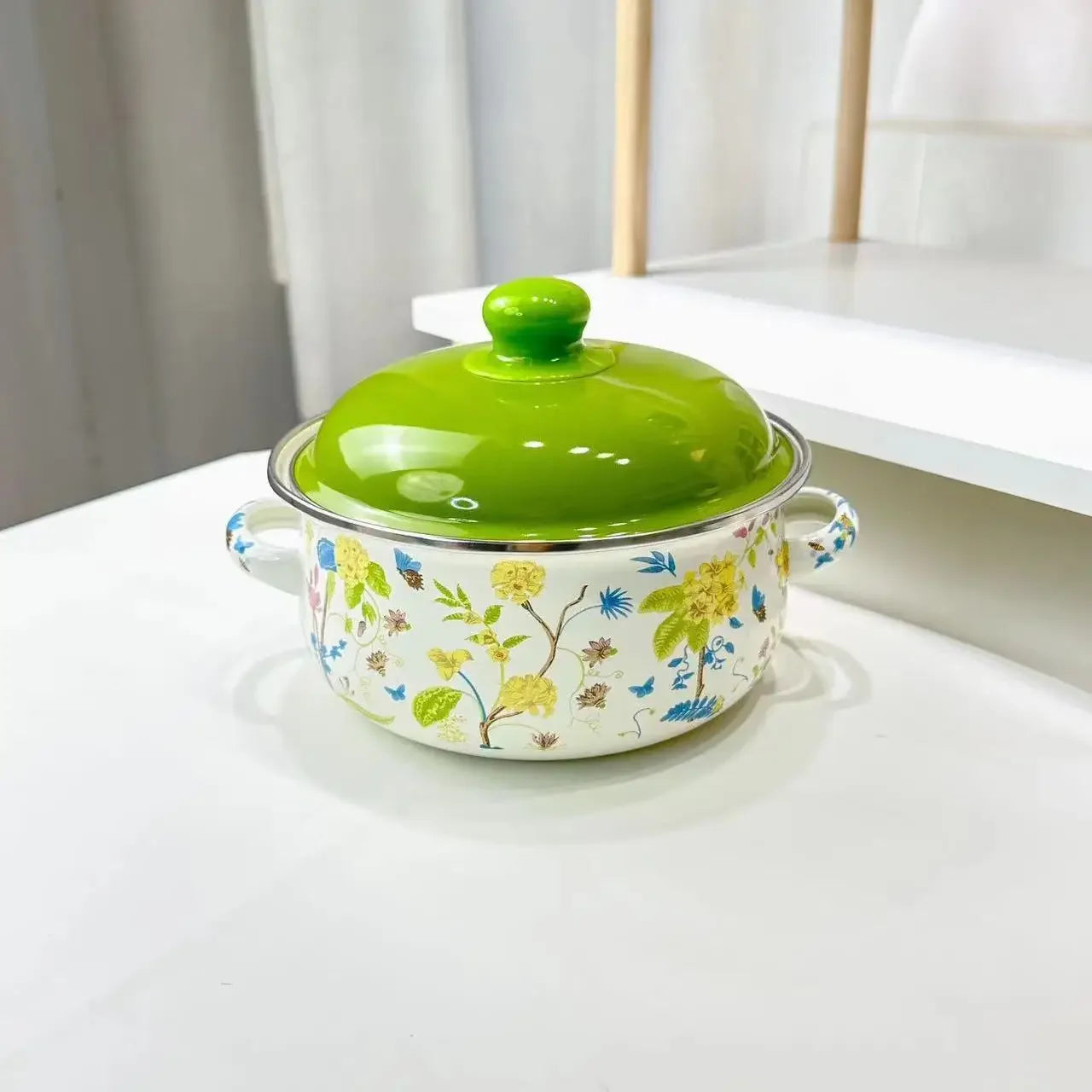 Enamel Enamel Milk Pot Thickened Saucepan Cooking Noodles Hot Milk Stew Household Kitchen Cookware