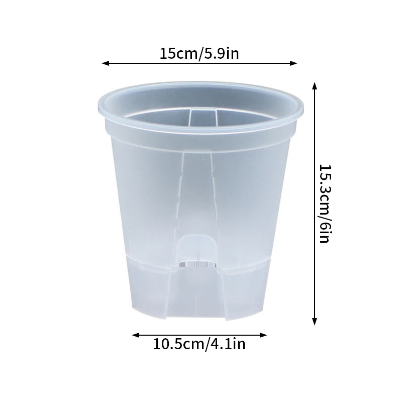 Transparent Plants Flowerpot Plastic Planters Nursery Pots Garden Seedling Planter Pots Root Control Planters Pot with Drainage