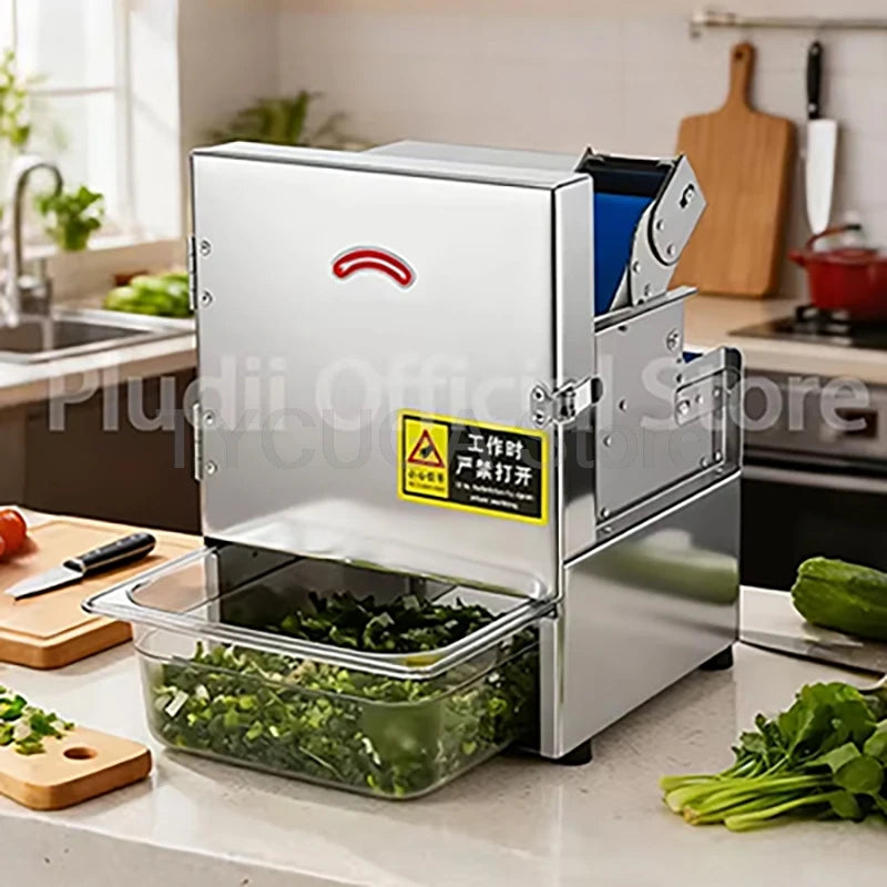 Commercial Green Onion Cutter 100W Electric Vegetable Cutter Multifunctional Pepper Slicing Shredder Cutting Machine Home Use