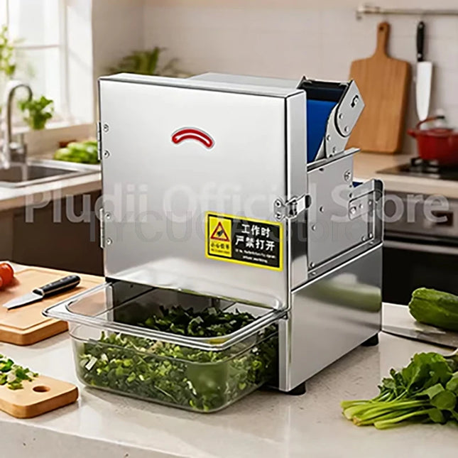 Commercial Green Onion Cutter 100W Electric Vegetable Cutter Multifunctional Pepper Slicing Shredder Cutting Machine Home Use