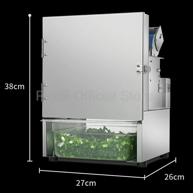 Commercial Green Onion Cutter 100W Electric Vegetable Cutter Multifunctional Pepper Slicing Shredder Cutting Machine Home Use